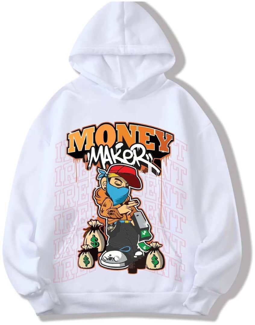 Money maker white hoodie